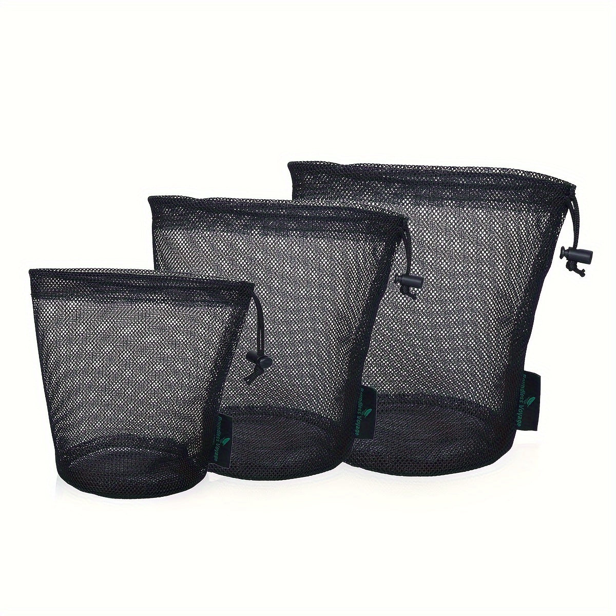 Boundless Voyage Durable Nylon Mesh Drawstring Laundry Bags Storage Ditty Bag Travel Stuff Sack (5pcs/Lot)