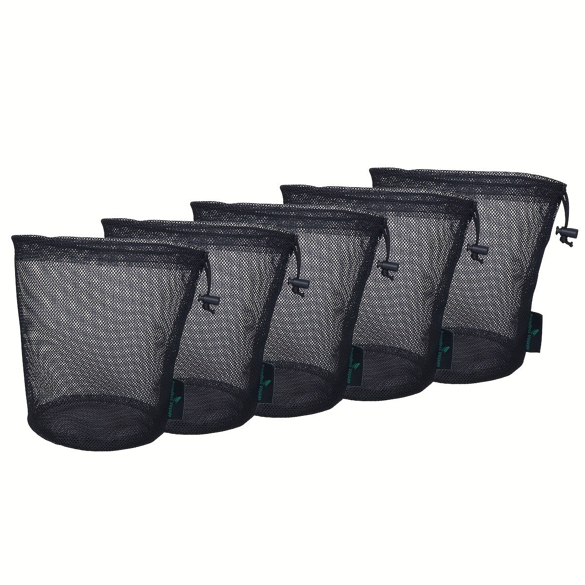 Boundless Voyage Durable Nylon Mesh Drawstring Laundry Bags Storage Ditty Bag Travel Stuff Sack (5pcs/Lot)