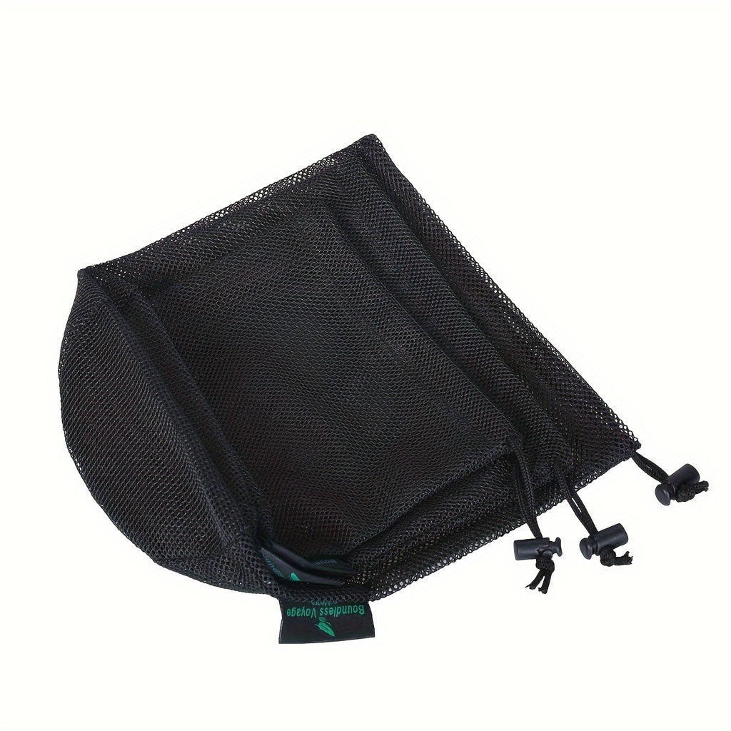 Boundless Voyage Durable Nylon Mesh Drawstring Laundry Bags Storage Ditty Bag Travel Stuff Sack (5pcs/Lot)
