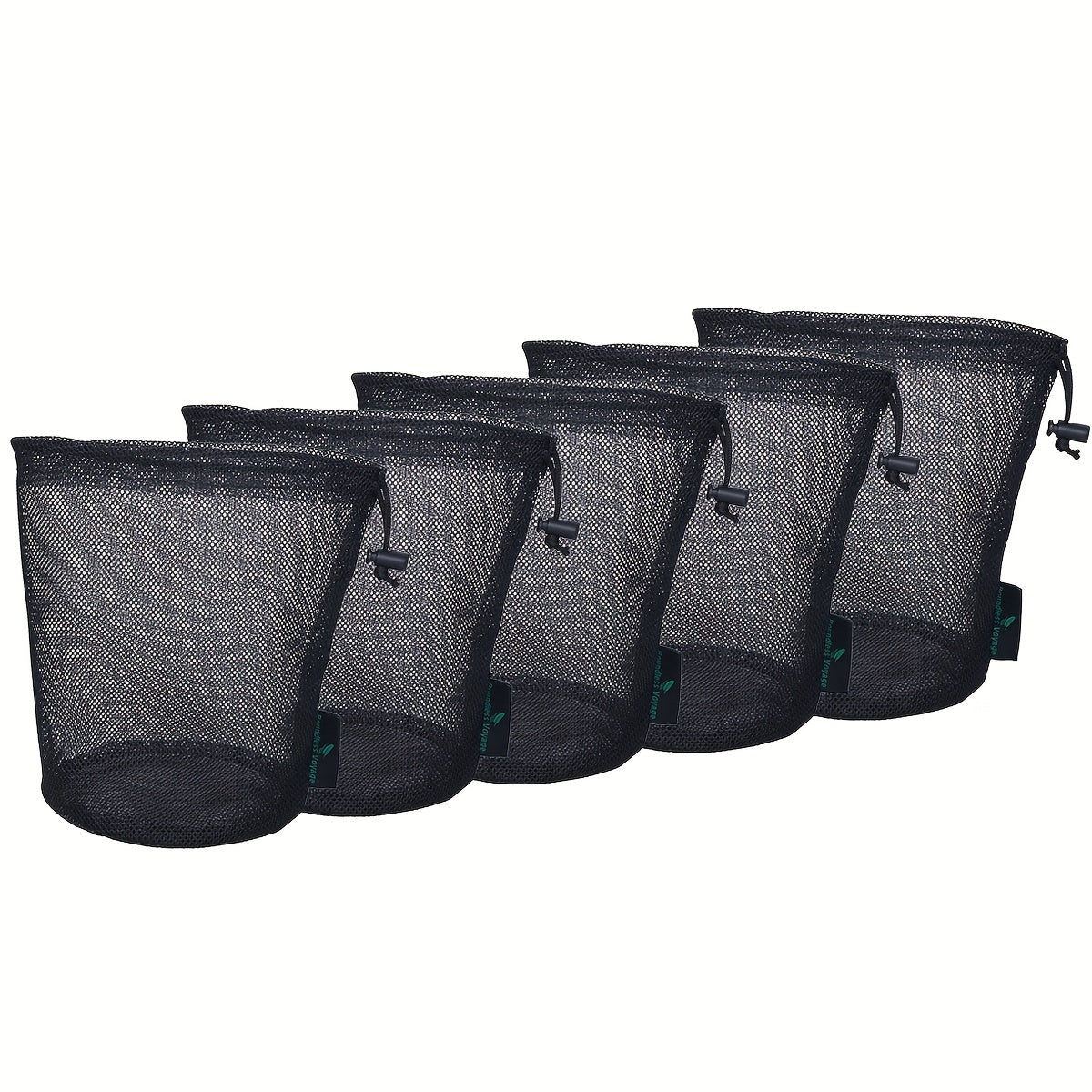 Boundless Voyage Durable Nylon Mesh Drawstring Laundry Bags Storage Ditty Bag Travel Stuff Sack (5pcs/Lot)