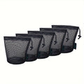 Boundless Voyage Durable Nylon Mesh Drawstring Laundry Bags Storage Ditty Bag Travel Stuff Sack (5pcs/Lot)