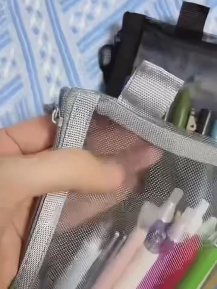 5pcs Travel Makeup Bag - Toilet Supplies Zippered Mesh Bag - Storage Bag - Travel Storage Bag - Daily or Travel Essentials - Small Item Storage Bag - Portable Makeup and Travel Storage Bag